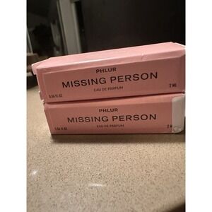 2 PHLUR Missing Person Eau De Parfum Sprays 2ml / 0.06 fl oz each (total 4ml)